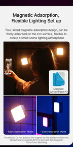 Ulanzi VL49 RGB PRO Full Color LED Video Light 2500K-9000K Camera Light for Photopraphy with Honeycomb Diffuser