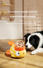 Intelligent Dog Automatic Feeder Cat Dog Puzzle Feeder Interactive Pet Food Treat Dispenser Cartoon Duck Design for Dog Training