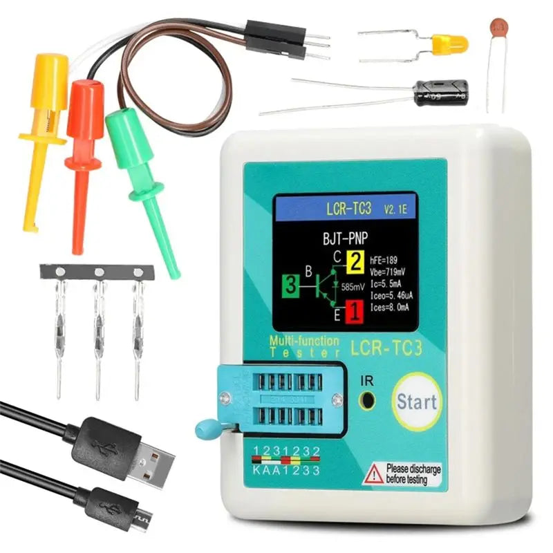 MLGB-New LCR-TC3 Transistor Tester Zener Diode Voltage Regulator NPN PNP Bipolar Potentiometer Inductor Capacitor Thyristor