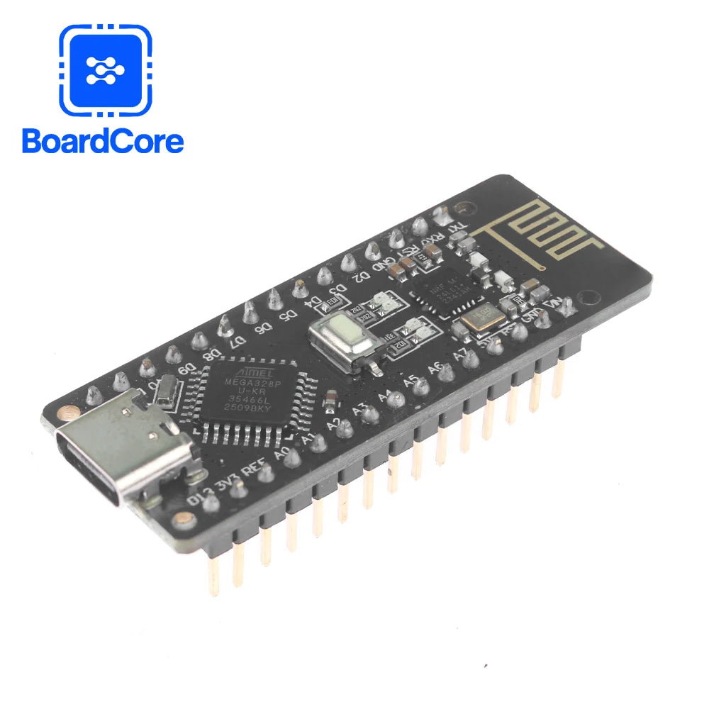 RF-Nano for Arduino Nano V3.0 TYPE-C USB Module Compatible ATmega328P CH340 Integrated NRF24L01 Wireless CH340 Module