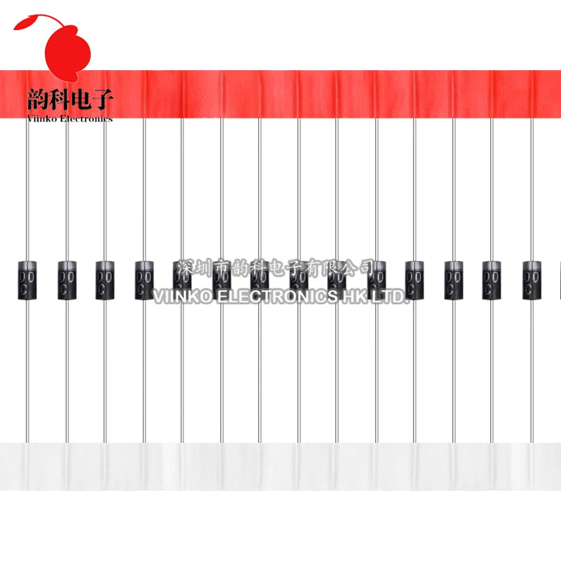 100pcs 1N4007 1N4006 1N4005 1N4004 1N4003 1N4002 1N4001 4007 IN4007 1A 1000V 800V 400V 50V DO-41 Rectifier Diode High Quality