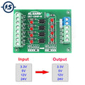 4 Channel Optocoupler Isolation Board Voltage Converter 24V to 3.3V/5V to 24V/12V to 24V Isolated Module PLC Signal Level Board