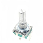 1-100PCS EC11 Rotary Encoder Switch 20 Positions 360 Degree 5Pin Push Button Shaft Length 15mm Plum Bossom Half Shaft