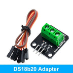 Waterproof DS18B20 Temperature Sensor Module Kit  100CM Digital Sensor Cable Stainless Steel Probe Terminal Adapter For Arduino