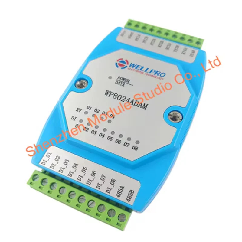 WP8024ADAM 8DI 4RO Digital Input and Relay Output Modules Optocoupler Isolated RS485 MODBUS RTU Communications