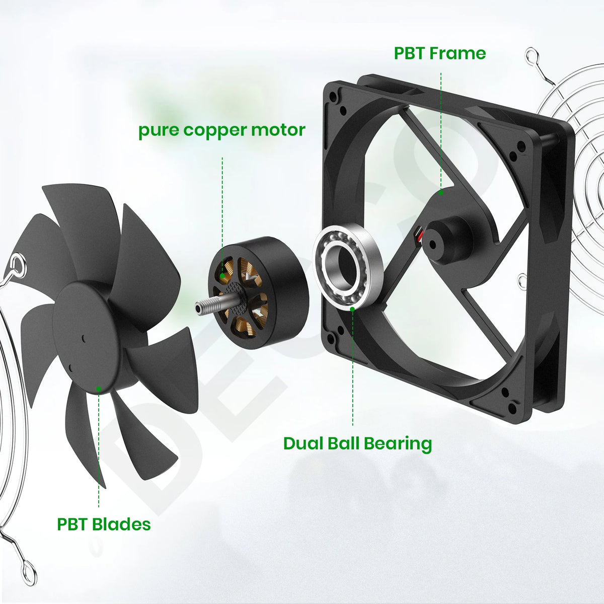 120mm 3000RPM Fan Cooling With Controller 12cm 12V 220V Btc Machine Chassis Workstation Cabinet Radiator Server Fan