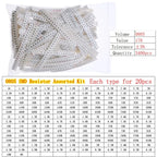 0402 0603 0805 1206 2512 0ohm-10Mohm SMD Chip Fixed Resistor Assortment Kit Electronic components sample pack
