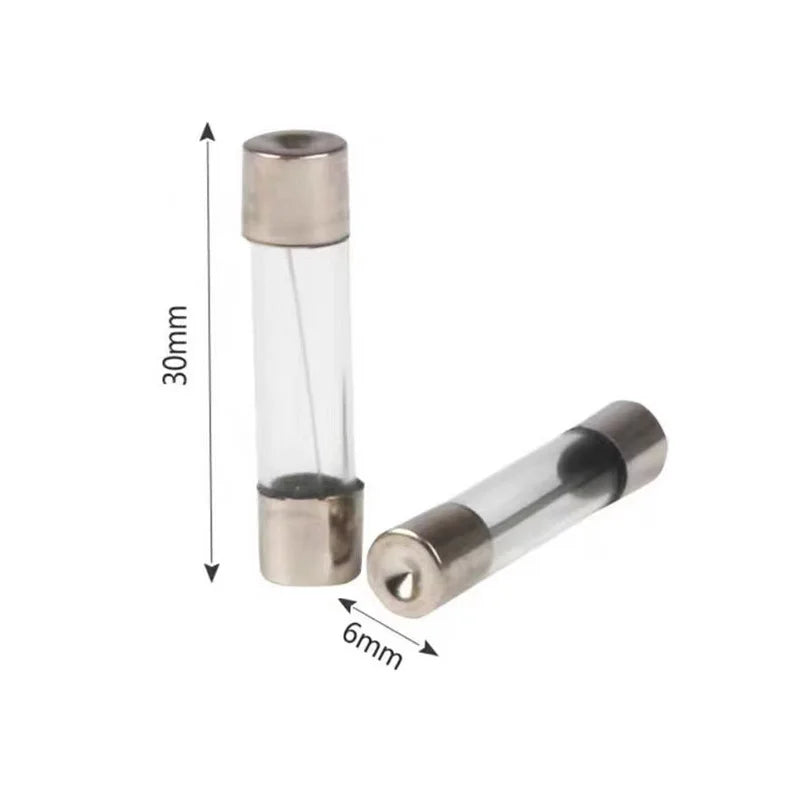 100Pcs Quick Blow Glass Tube Fuse Assorted Kits 5x20mm Fast-blow Fuses Set 0.2A-20A Electrical Circuit Protection