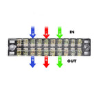 Dual Row Strip Screw Terminal Block Fixed Wiring Board Wire Connector TB-1503/TB-1506 15A TB-2503/TB2506 25A