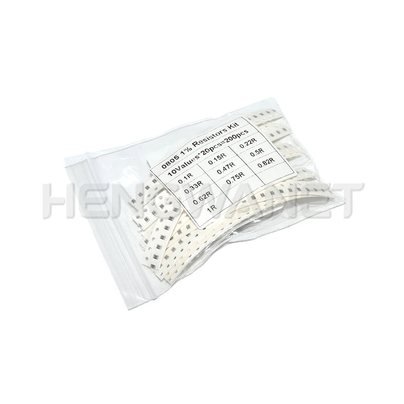 0402 0603 0805 1206 1210 2512 SMD Resistor Kit Assorted Kit 10k 100k 1k 1R 100R 220R 1% 5%