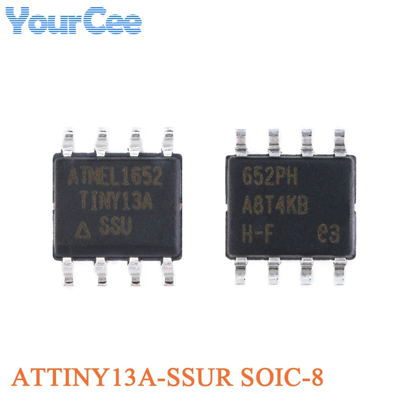 20pcs/1pc ATTINY85 ATTINY85-20SU ATTINY SOIC-8 8KB 20MHz 8Bit Microcontroller SMD IC Chip ATTINY44A-SSUR ATTINY13A-SSU ATTINY10