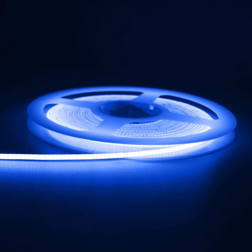 3mm Ultra Thin DC 12V Colorful COB LED Strip Lights for Home Decor DIY Blue/Pink/Red/Purple High Density LED Tape Colour