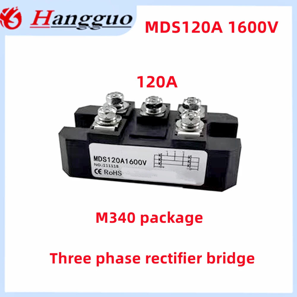 MDS60-16 60A 75A 90A 100A 120A 150A Three-phase Rectifier Module MDS100-16 AC/DC module 60A 1600V 3-Phase Diode Bridge Rectifier