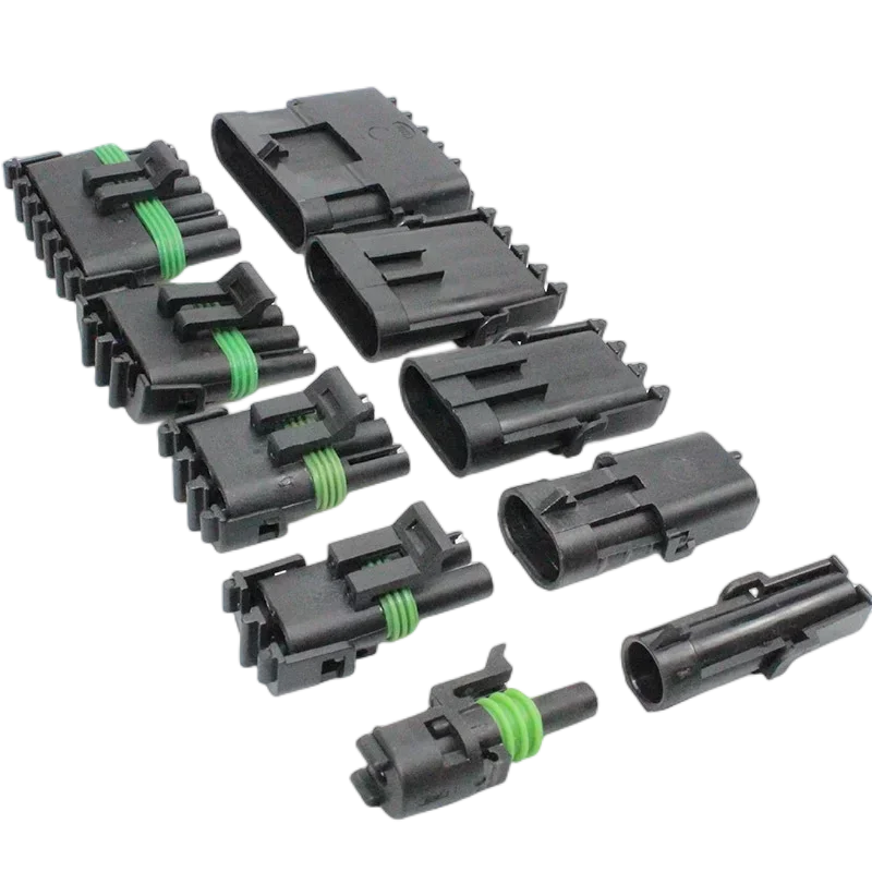 5/20Sets 2.5mm 1/2/3/4/6Pin Waterproof Electrical Connector Male Female Plug Delphi Injector Socket 12010975 For GM Motorcycle