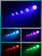 8PCS 60LED Par Light RGB Stage Light DMX512 Sound-Activated DJ Disco Light Wedding Festival Bar Atmosphere Light Audience Light