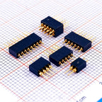2 5 20 Pcs Spring Loaded 1.27 MM Pitch Pogo Pin Connector 2 5 6 8 10 Position Male Pad PCB Header Single Row Through Holes Probe