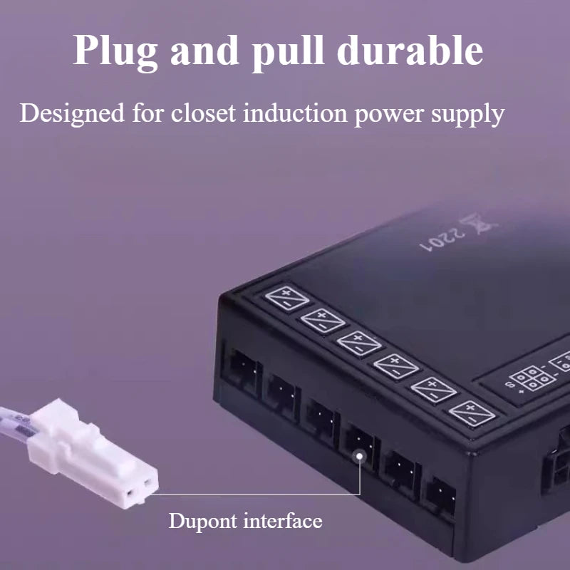 6 Ports 10 Ports Dupont Terminal Junction Box Hub Splitter Dupont 2/3P Male/Female Plug Cable Quick Line Connector For LED Strip