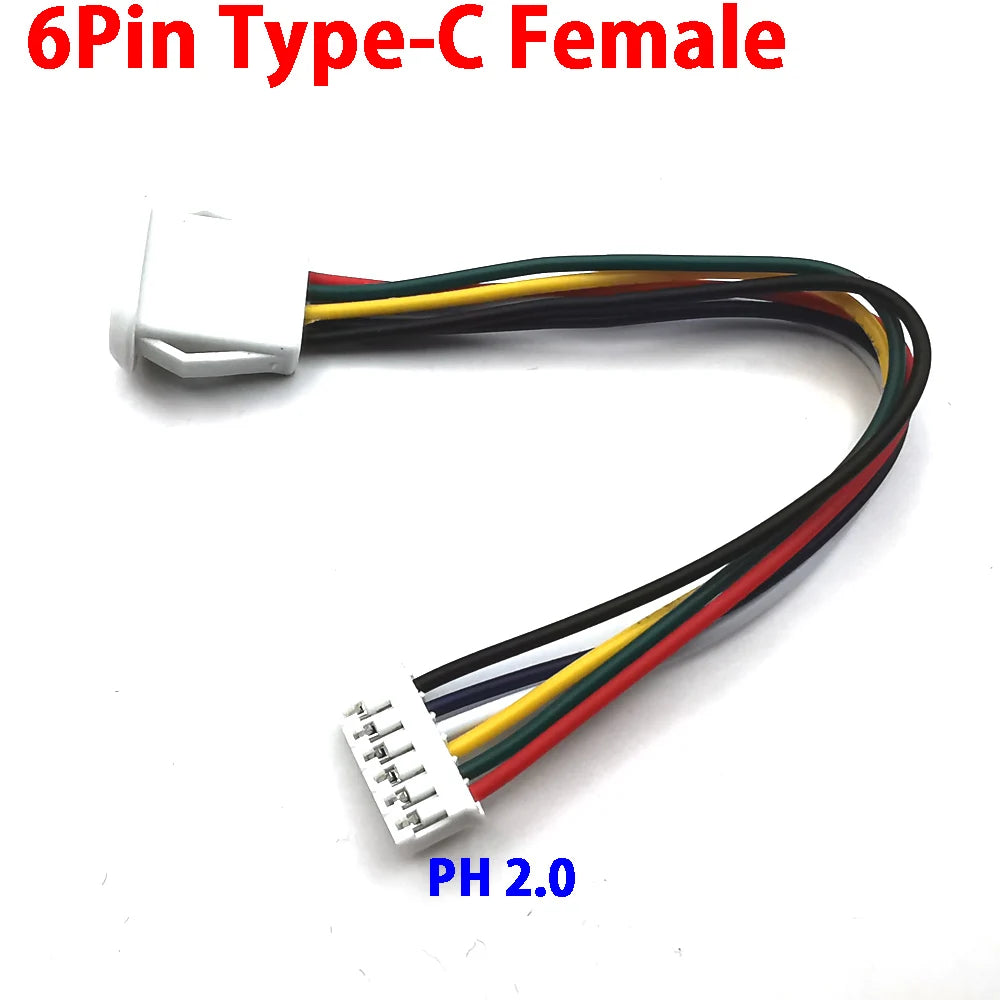 1pcs 4Pin USB C Connector Type-C Waterproof with PH 2.0 Nut Locking Plate Female TPC High Current Fast Charging Jack with CC Pin