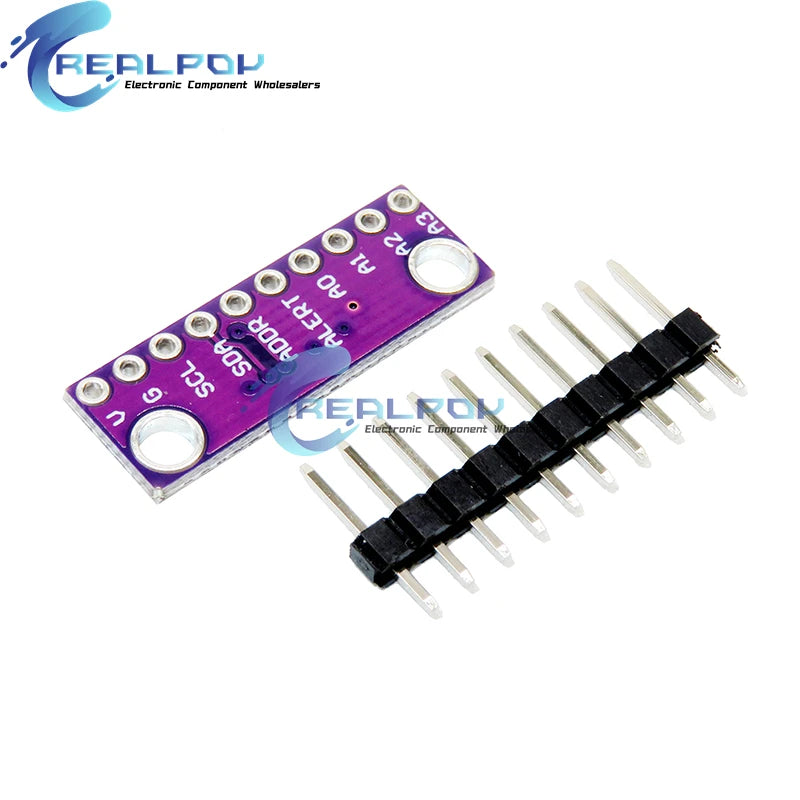 DC 2 -5V 4 CH ADS1115 Module ADC with Pro Gain Microcontroller 16 Bit Amplifier Board for Arduino I2C IIC ADC AVDD