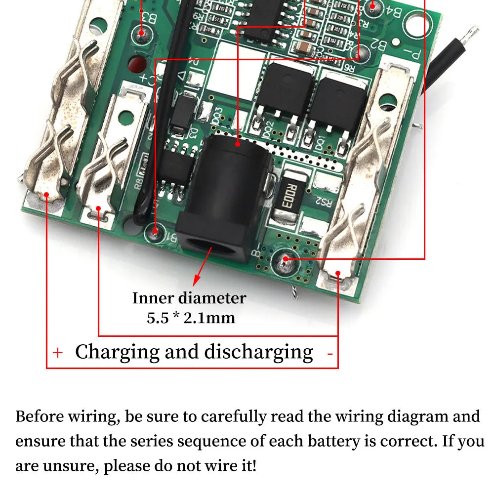 5S 18V 21V 20A Battery Charging Protection Board Li-Ion Lithium Battery Pack Protection Circuit Board BMS Module For Power Tools