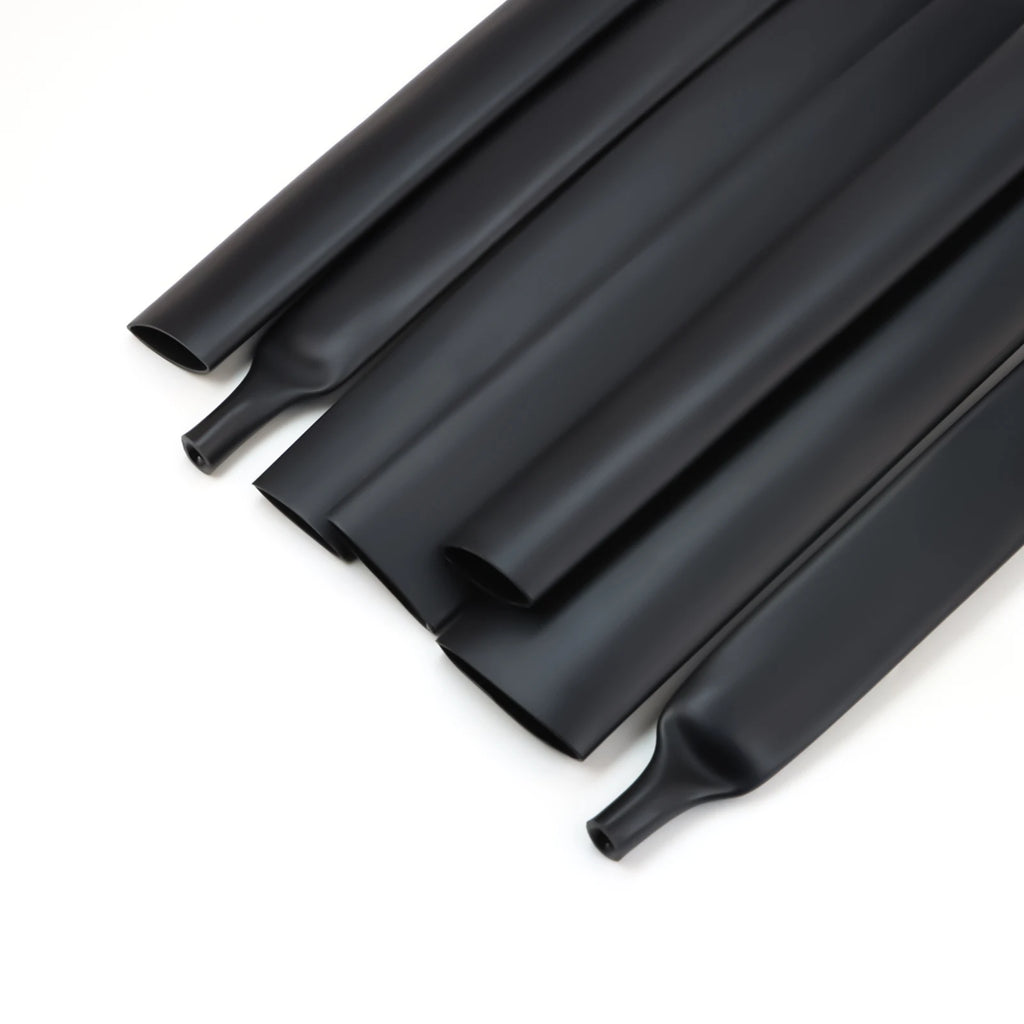 Black 3:1 Heat Shrink Tubing With Glue Dual Wall Adhesive Waterproof Insulation Cable Sleeve For Electrical Automotive Marine