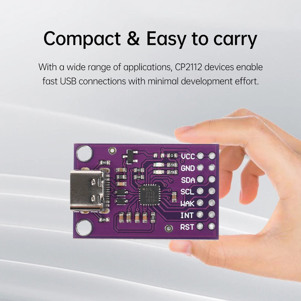 USB to SMBus/I2C Communication Module CP2112 Module CCS811 Debug Board TYPE-C/Micro USB Interface