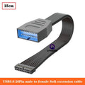 15/30cm 20 Pin Male to Female Extension Cable USB 3.0 Computer Front Panel Motherboard 19 Pin Soft Flat Ribbon Connection Cable