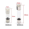 100-10PCS 5*20mm 6*30mm Fast Blow Glass Tube Fuses 250V 0.1 0.5 1 2 3 3.15 4 5 6 7 8 10 12 15 20 25 30A AMP Fuse Fast Blow
