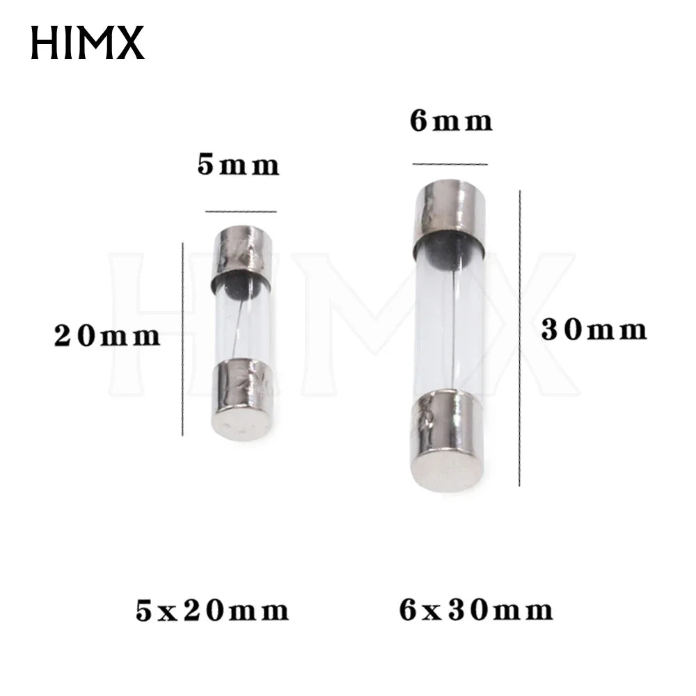 5*20 6*30 Glass Fuse Fast Fuse 250V 0.1A 0.2A 0.5A 1A 2A 3A 3.15A 4A 5A 6A 7A 8A 10A 12A 15A 20A 30A Quick Blow 5x20mm 6x30mm