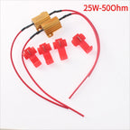 2 Sets 25W 50W Car LED Canbus Decoder  6ohm 8ohm 50 Ohm Load Resistors for Automobile Turn Signal Lamp Wirewound Resistor