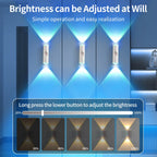 LED Cabinet Light Motion Sensor RGB Magnetic Rechargeable Wall Lamp Hallway Stairs Kitchen Ambient Night Light Home Decor Lights
