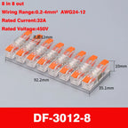 Wiring Terminal Quick Press Type Electrical Docking 2-12 Pin Screw Fixing Compact Wire Connector Push-in Type Terminal Block