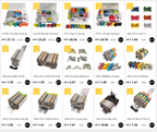 10PCS PT1.5 Screw Free Terminal Block 1.5mm² Wire Quick Push-In Din Rail Terminal Electrical Connector