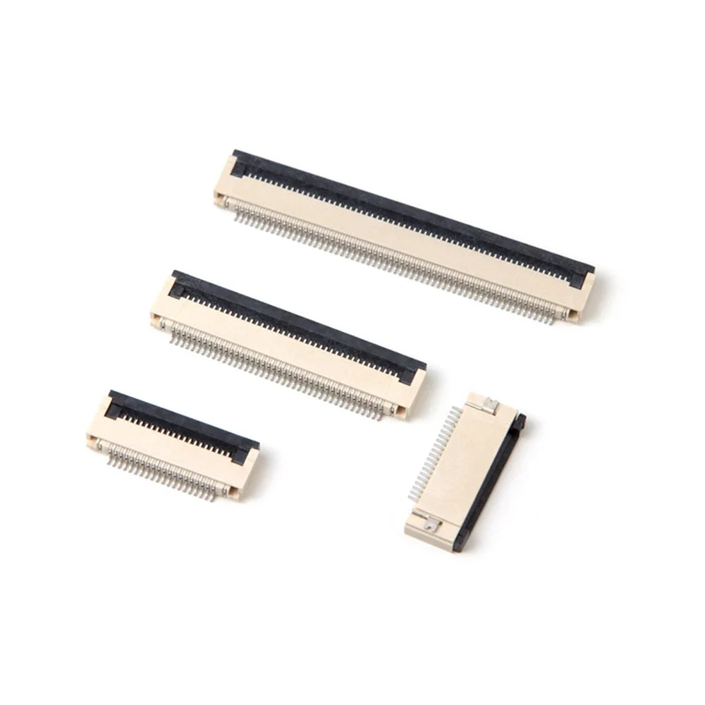 55PCS FPC 0.5mm Pitch Flip Type Under Clamshell Socket FFC Flat Cable Connector 4P 6P 8P 10P 12P 14P 16P 20P 24P 30P 40P Kits