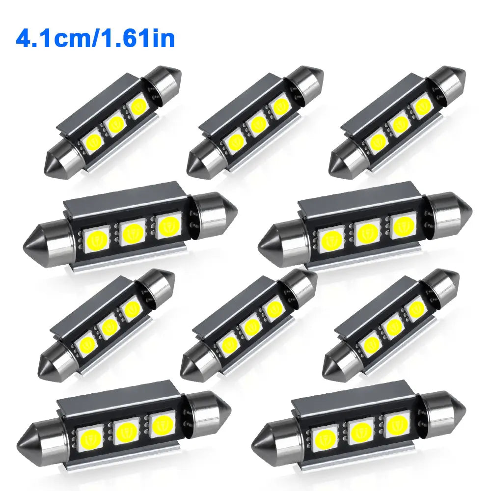 2/4/6/10PCS Super Bright Festoon LED 31/36/39/42MM 5050 3Chips Aluminum Body Fast Cooling for Car Reading Liscense Plate Light