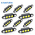 2/4/6/10PCS Super Bright Festoon LED 31/36/39/42MM 5050 3Chips Aluminum Body Fast Cooling for Car Reading Liscense Plate Light