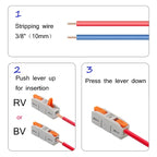 Mini Fast Wire Connector 1Pin 2Pin 3Pin Spliceable Hard Wire Direct Insertion Multi Input And Multi Output Fast Wiring Terminal