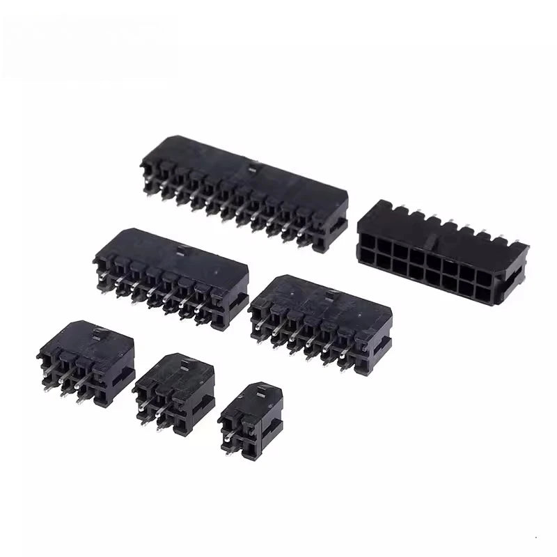 10Pcs MX3.0mm Micro-Fit 3.0mm Double Row 2*1P- 2*12Pin Mini 5569/43045 PCB Board Solder Straight Pin Wafer Connector