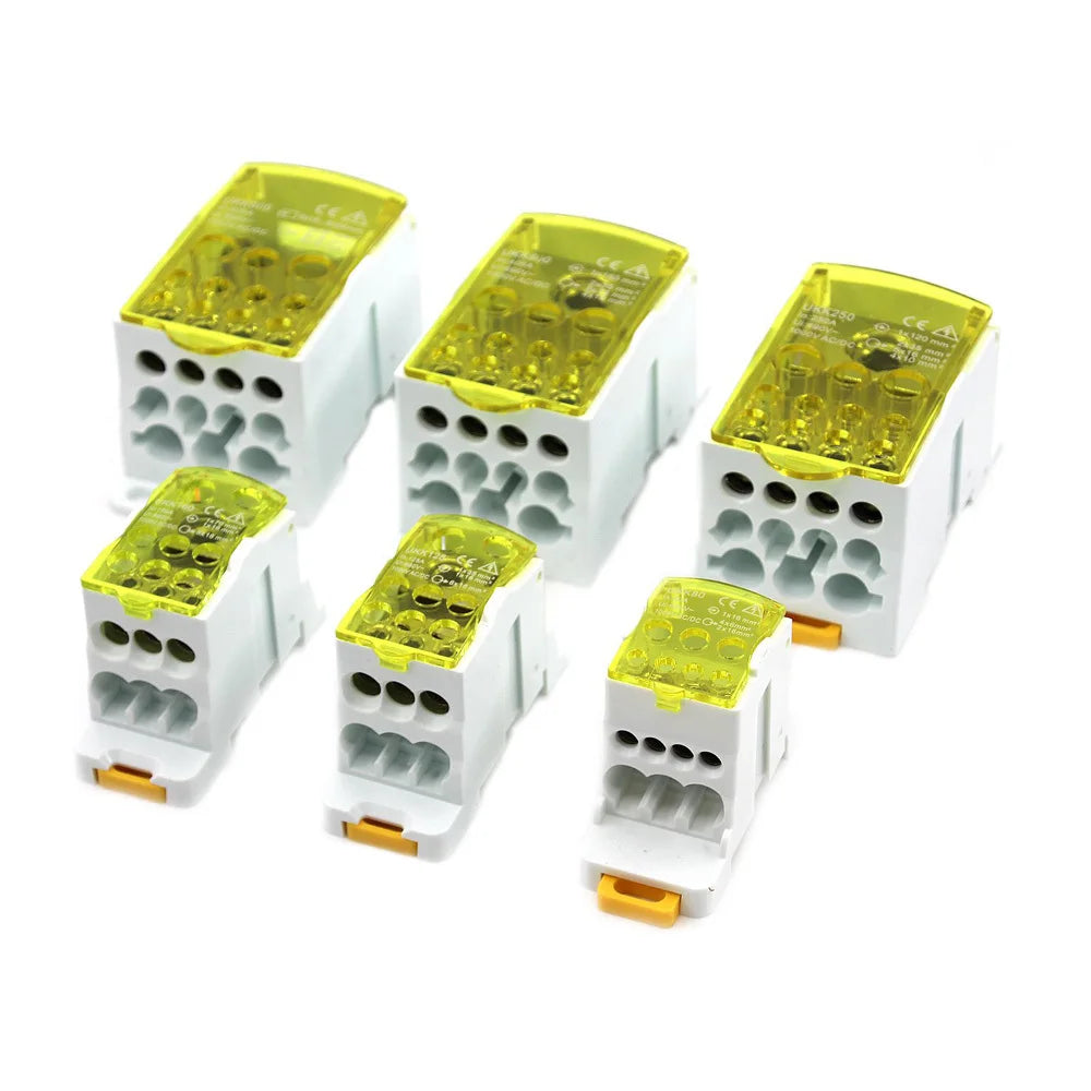 Distribution Unipolar Junction Branch line Box Wire Electrical Connector Din Rail Terminal Block UKK 80A/125A/160A/250A/400/500A