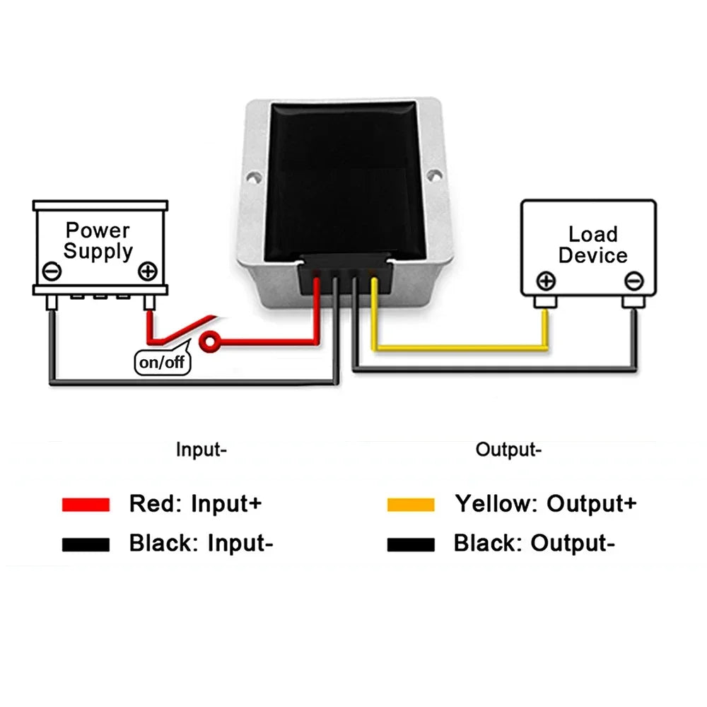 72V 60V 48V 36V 24V to 12V 5A 10A 15A 20A Buck DC-DC Power Converter 60V-12V Step-down Voltage Regulator Car Truck Boat Supply