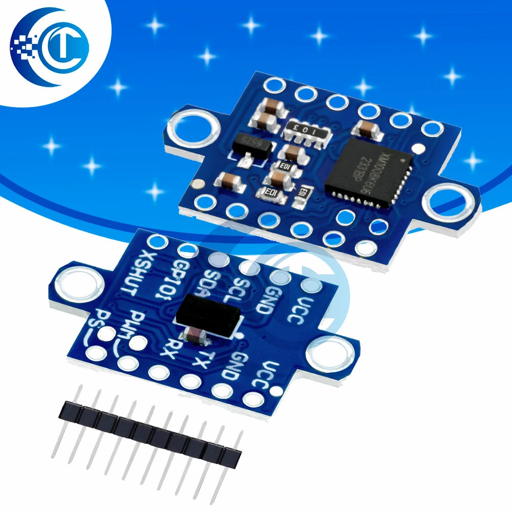 GY-53 VL53L0X High Precision ToF Laser Distance Sensor, 3V-5V Wide Voltage Module Compatible with for Arduino Projects