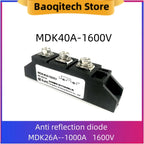 MDK 26A 40A 55A 70A 90A 110A  Anti-reverse Diode 1600V  Photovoltaic Diode Bridge Module Current Protection