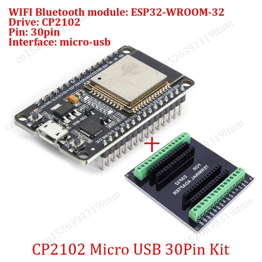 ESP32 Development Board 30Pin Breakout Board WiFi+Bluetooth Ultra-Low Power Dual Core ESP-32 Expansion Board for Arduino