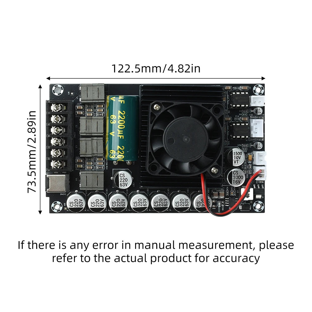 DC 18-55V TPA3255 Fever HIFI Digital Amplifier Board 300W+300W High Power Stereo Amplifier Module No Bluetooth