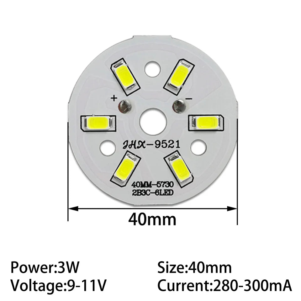 10pcs SMD5730 LED PCB 3W 23mm 32mm 40mm 44mm White / Natural White / Warm White Light Source For LED Bulb Light