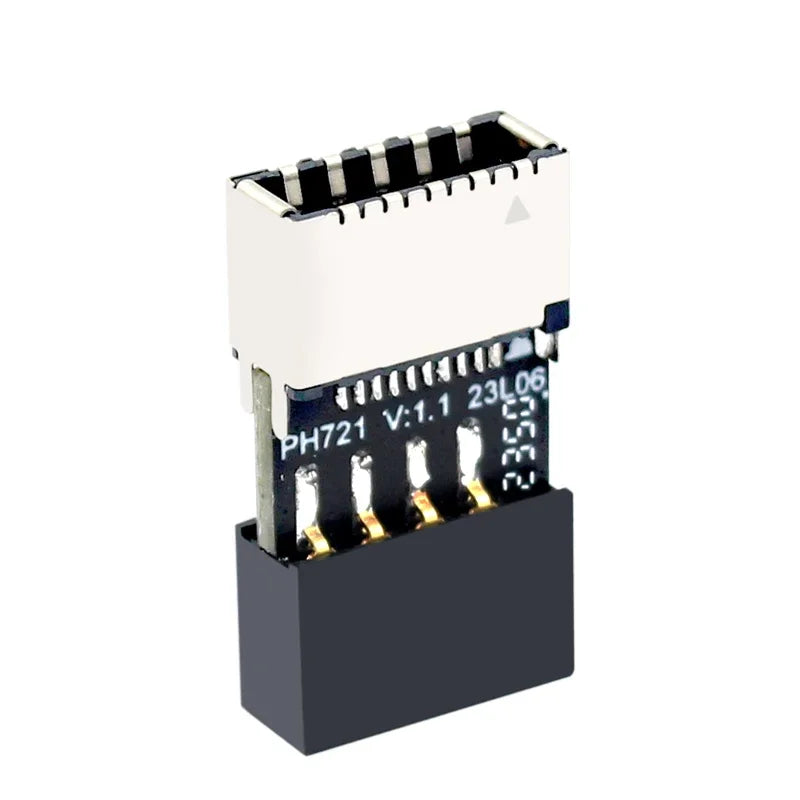 Front Panel Header Key-A Socket to 9Pin Adapter Motherboard USB2.0 9-Pin to USB C Type-E 9Pin to TYPE E Connector for Desktop PC