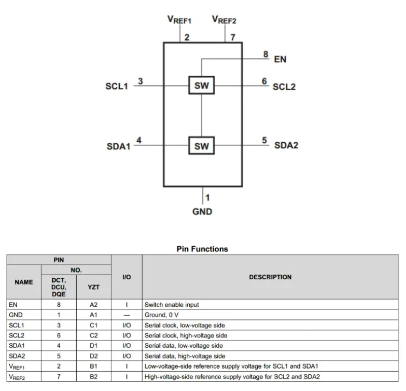 5pcs PCA9306 Bidirectional I2C Level Shifter Module IIC Voltage Converter/I2C