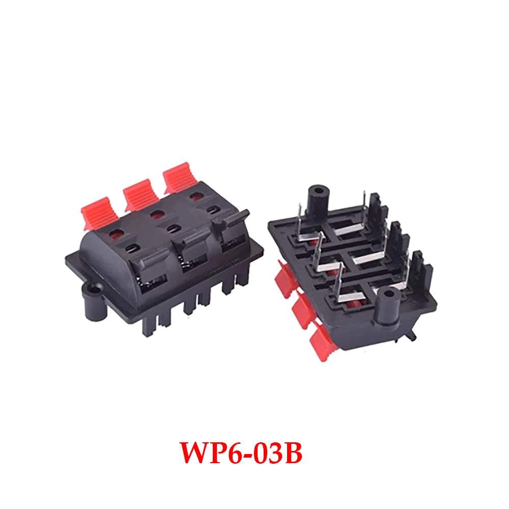 1PCS  Connector Terminal 2P 4P 6P 8P 12P Push In Jack Spring Load Audio Speaker Terminals Breadboard Clips