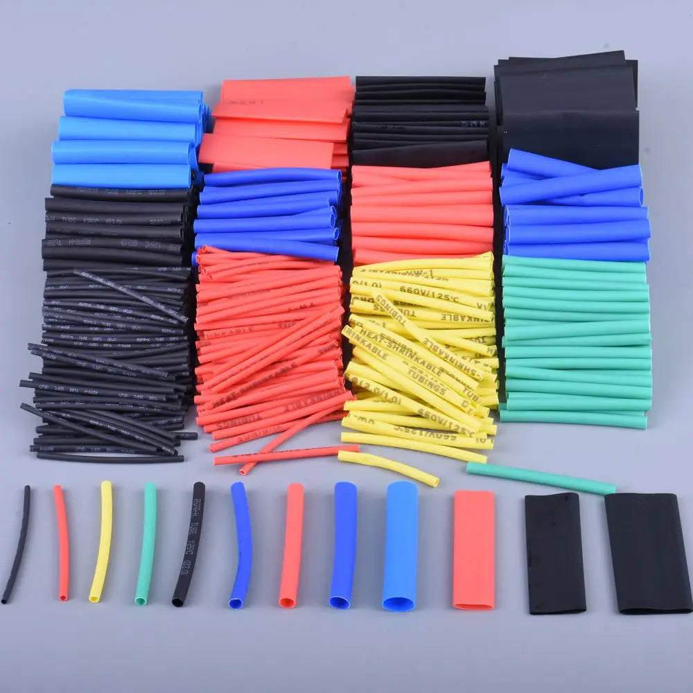 127-800pcs Heat-shrink Tubing Thermoresistant Tube Heat Shrink Wrapping Kit Electrical Connection Wire Cable Insulation Sleeving