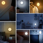 1/2/4pcs Rechargeable Motion Sensor LED Night Light Wall Decoration Bedroom Night Lamp Kitchen Cabinet Lights Child Nightlight